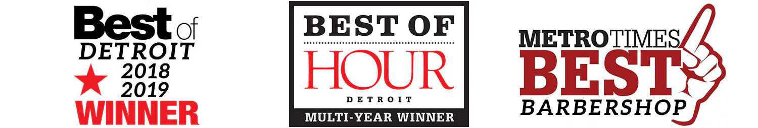 Hour Detroit Best of Detroit winner and Metro Times Best Barbershop awards earned by Detroit Barbers